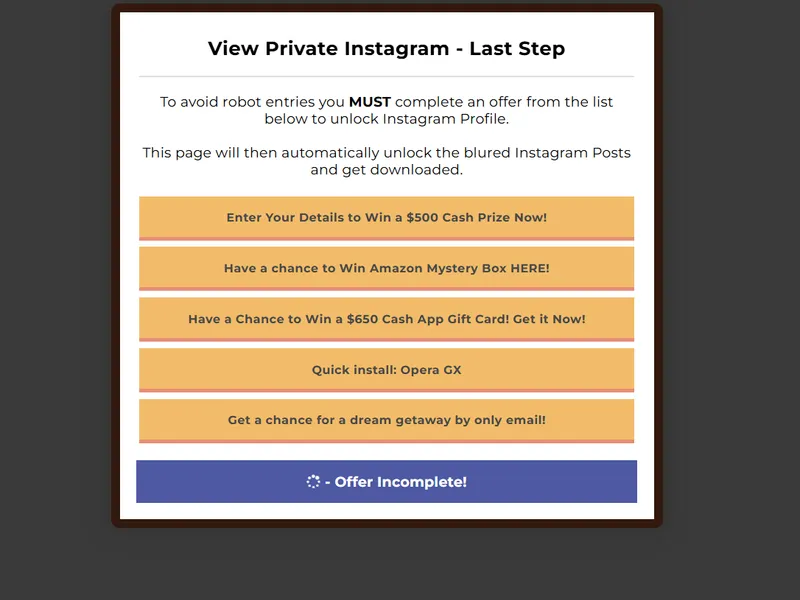 How Gwaa private Instagram viewer fails to work