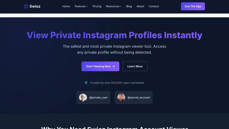 Swioz Private Instagram Viewer homepage. Review by Peekviewer Swioz Private Instagram Viewer homepage. Review by Peekviewer
