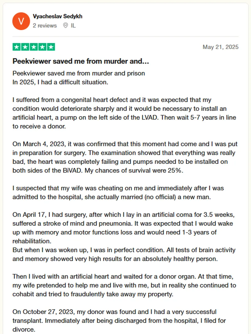 Peekviewer real customer reviews on Trustpilot