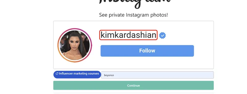 A screenshot demonstrating how to use Gwaa to write an Instagram profile A screenshot demonstrating how to use Gwaa to write an Instagram profile