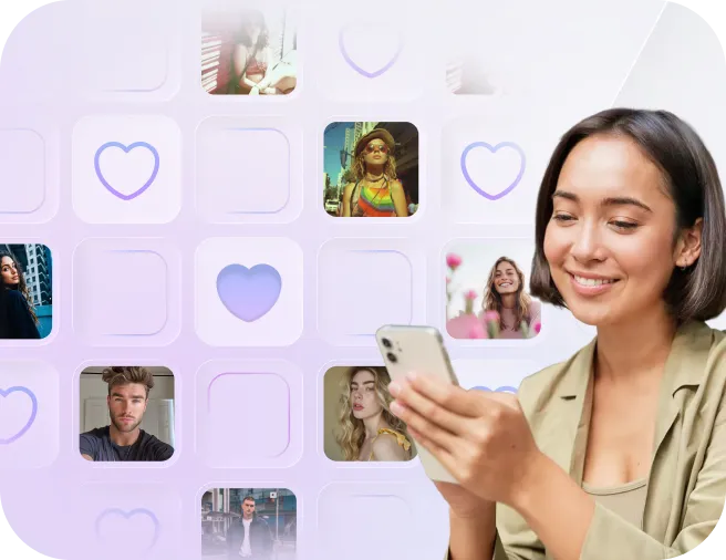 girl using instagram likes viewer