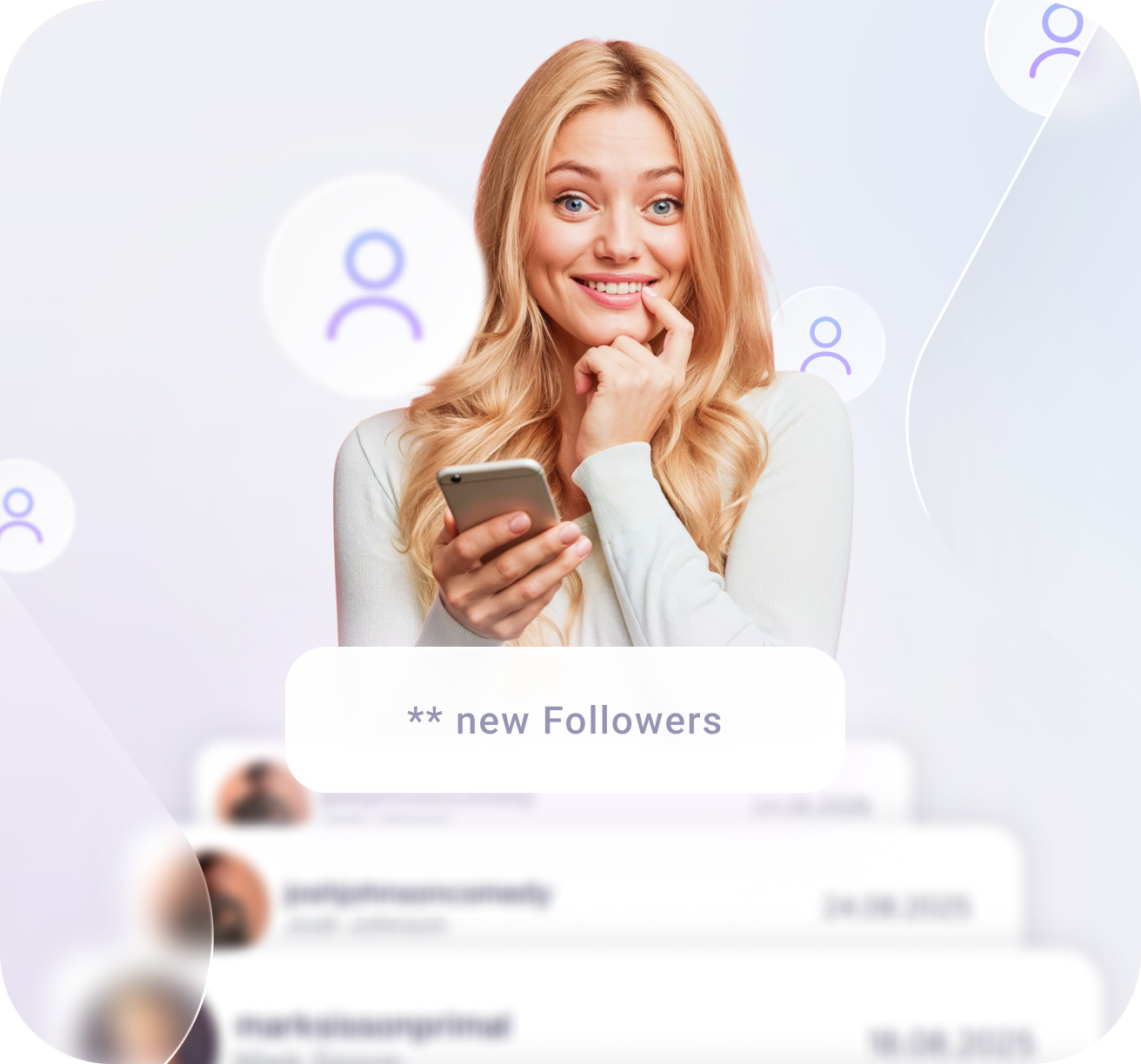 girl using instagram follower viewer